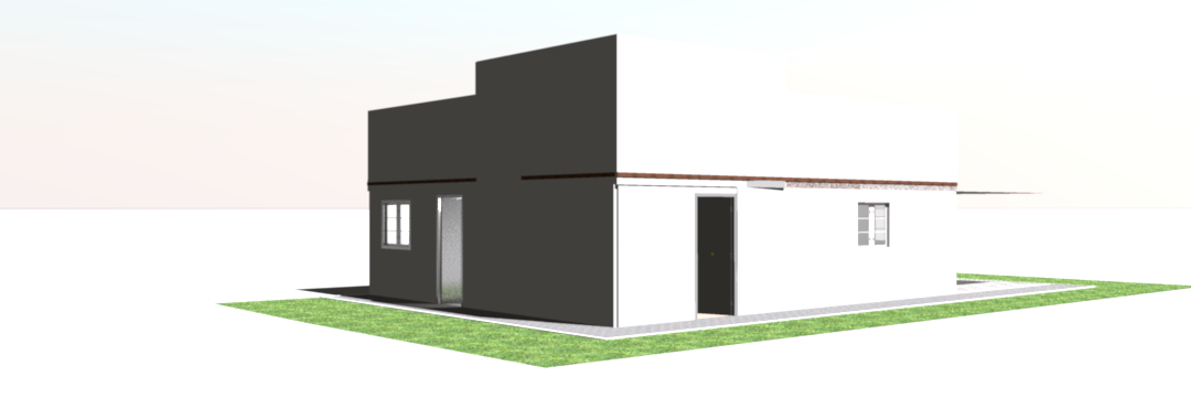 Vue extérieure avant de la maison